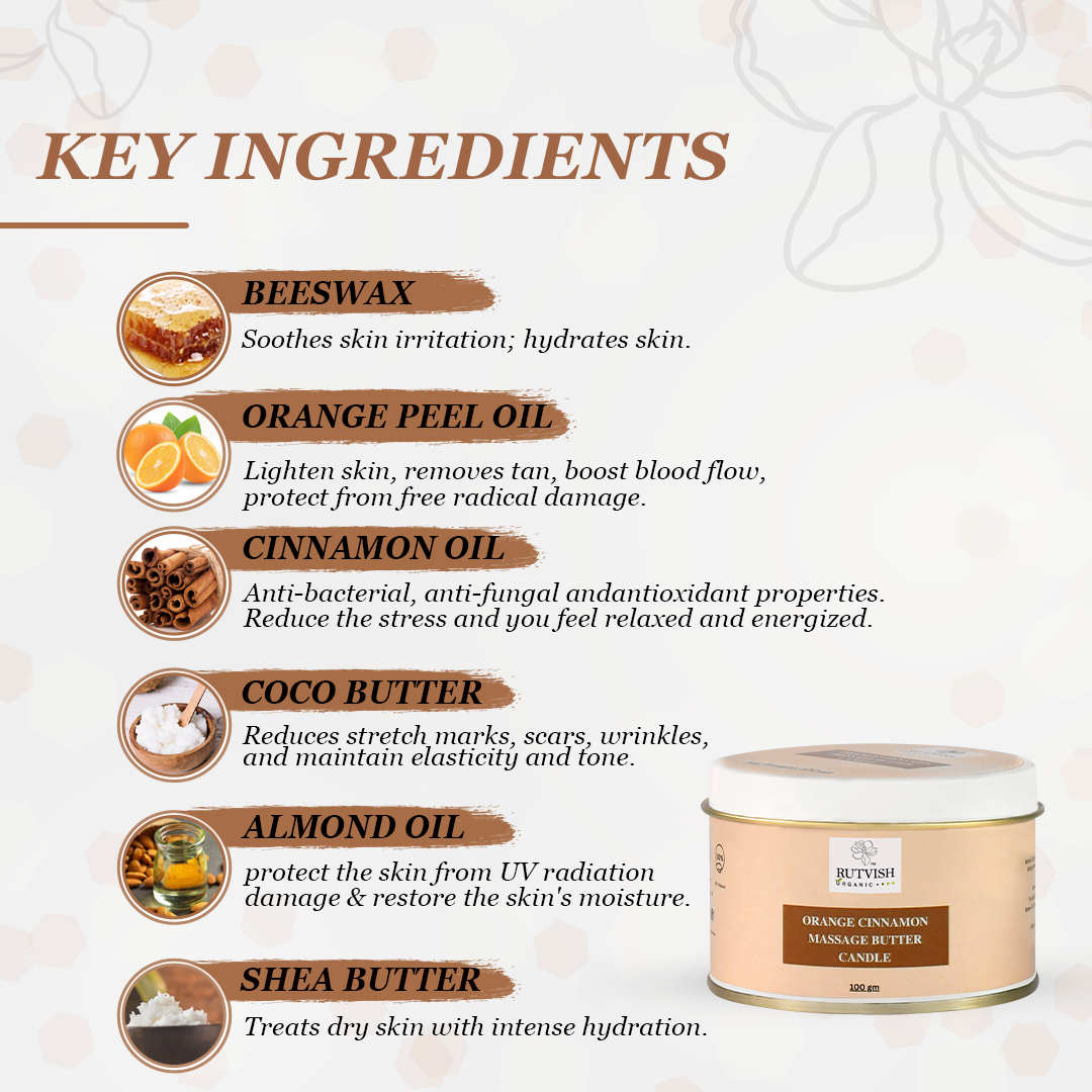 Rutvish Organic De-Stress Combo 1 (Scrub +  Massage Butter Candle) Rutvish Organic